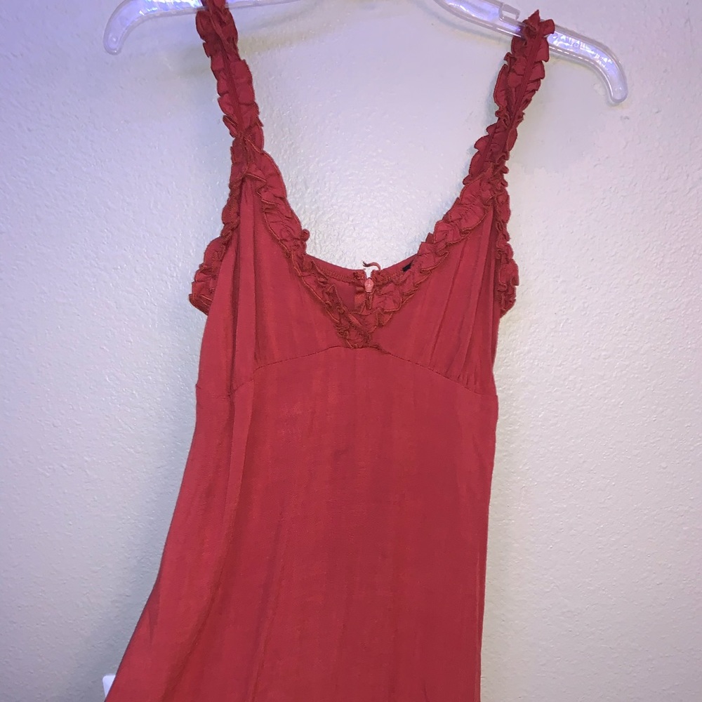 Coral strappy dresss